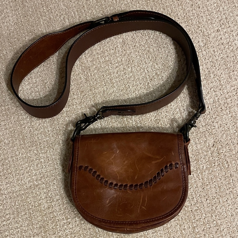 Frye Chestnut Leather Crossbody Bag